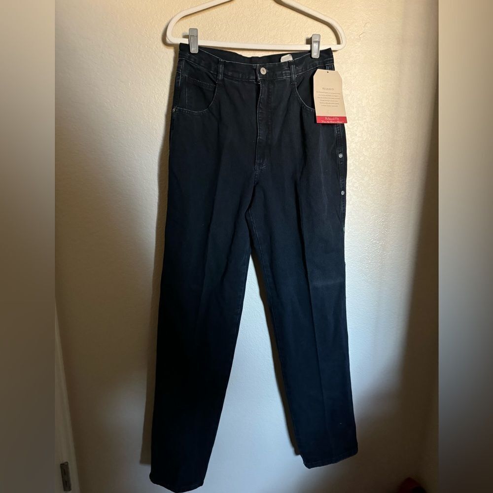 Vintage Roper Relaxed Fit Jeans Sz 15 black deadstock NEW studded along the leg